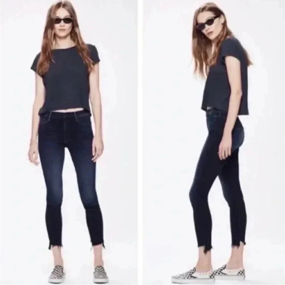 Mother Denim Stunner Double Zip Ankle Step Fray Size 4/27